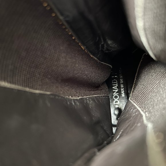 Donald J. Pliner Leather Tall Chelsea Boots Snake Skin Short Kitten Heel Booties - Picture 4 of 9